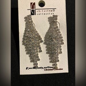 Silver & Crystal Chandelier Earrings